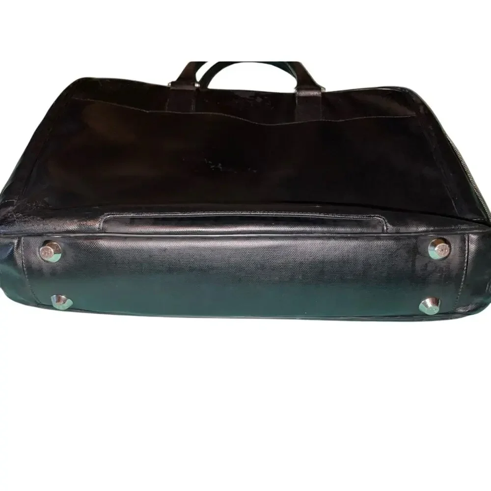 Dior Homme Oblique Coated Canvas Briefcase Black Authentic Italy AS-IS Project